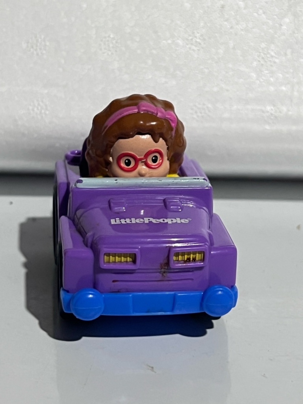 Fisher-Price Little People Purple Convertible with Blue Bumper wheelie